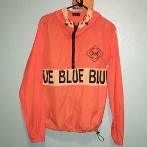BLUE orange windbreaker